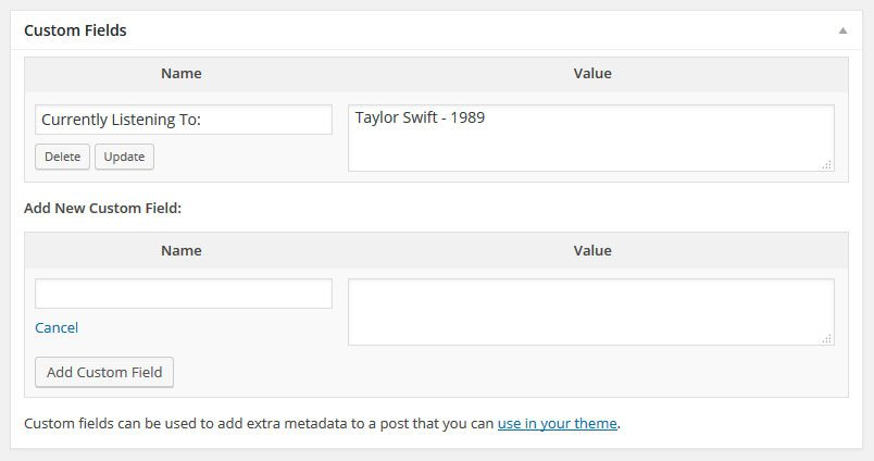 WordPress Advanced Custom Fields