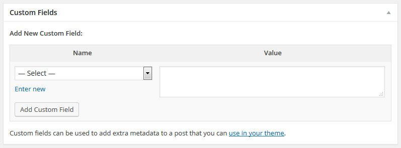 WordPress Advanced Custom Fields
