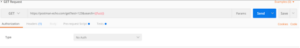 An example of a GET request with a fuzzed URL parameter