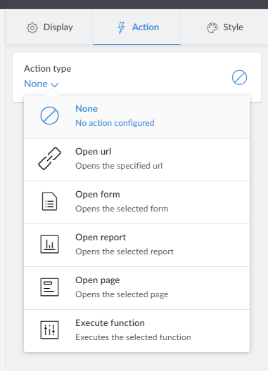 Configuration actions