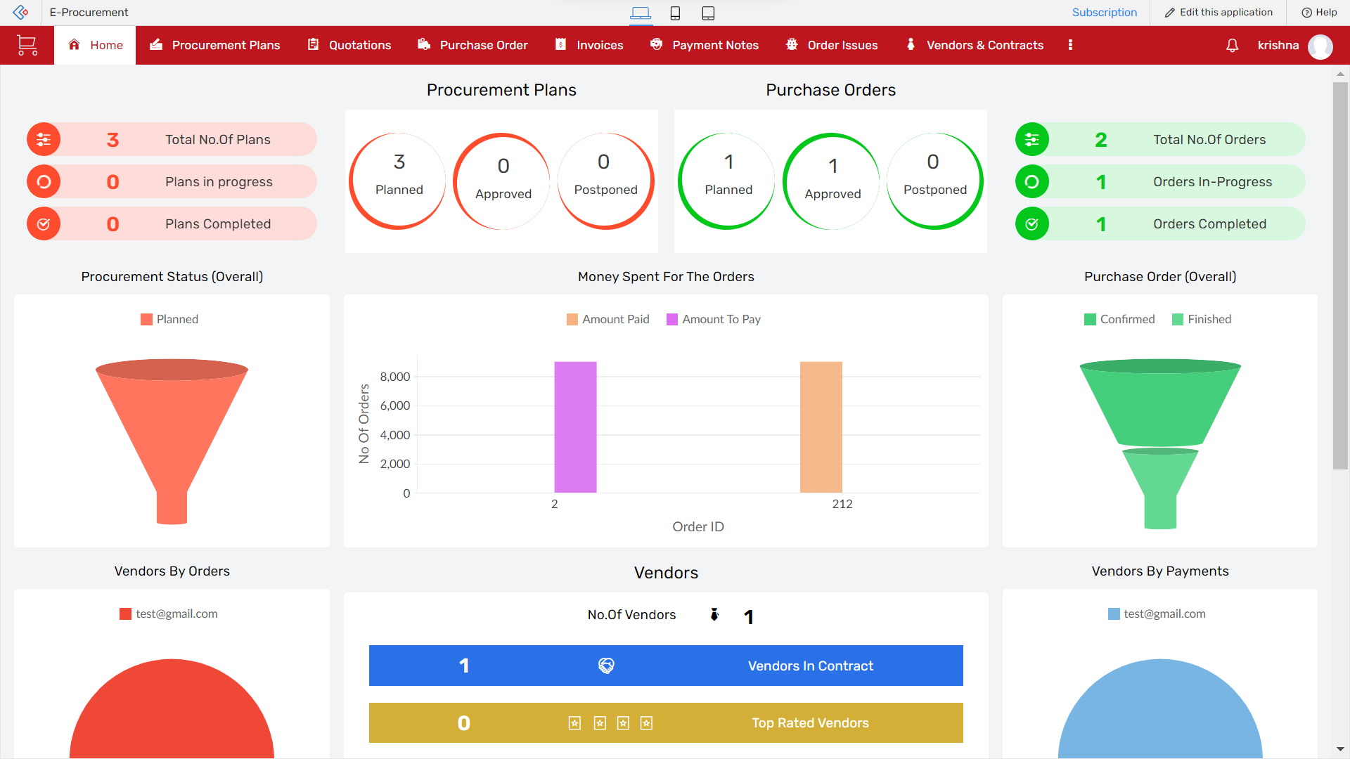 Zoho Interface 