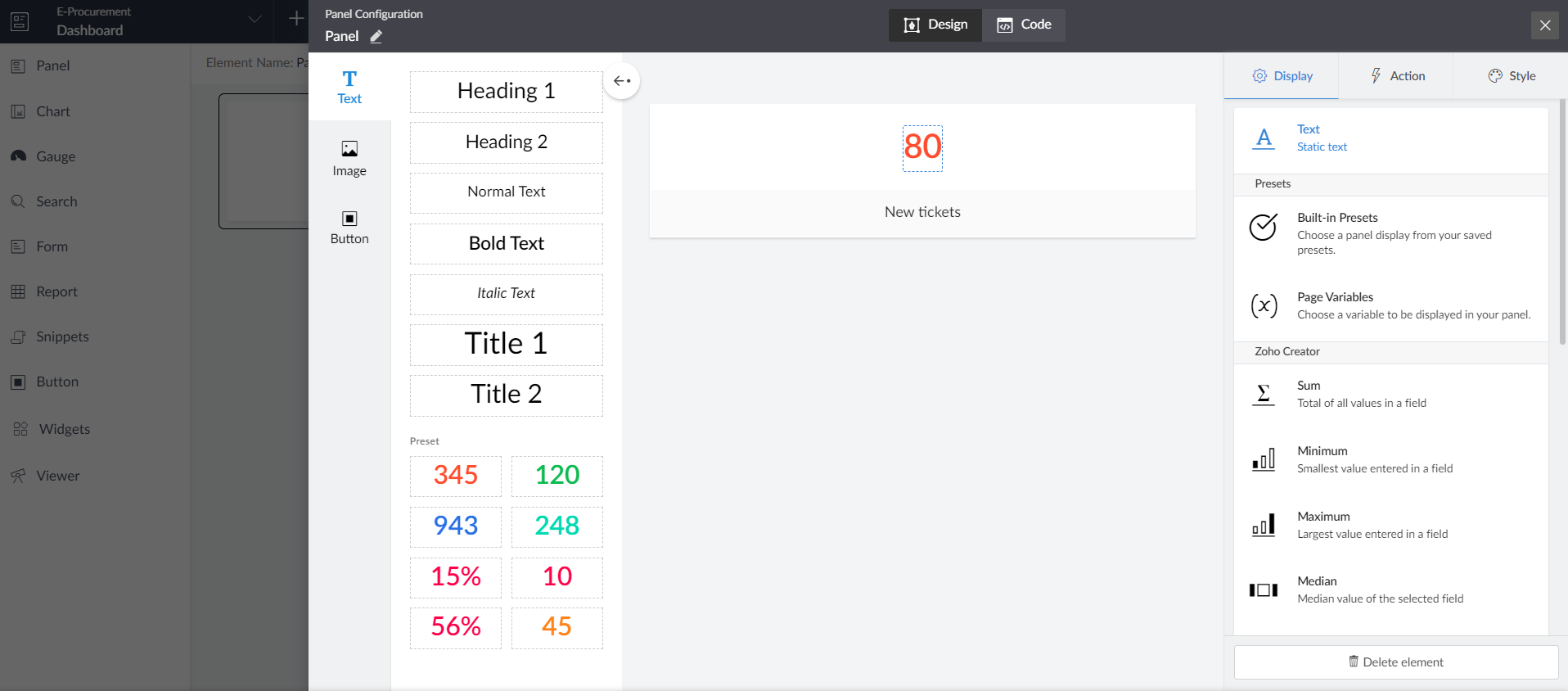 Primary page elements