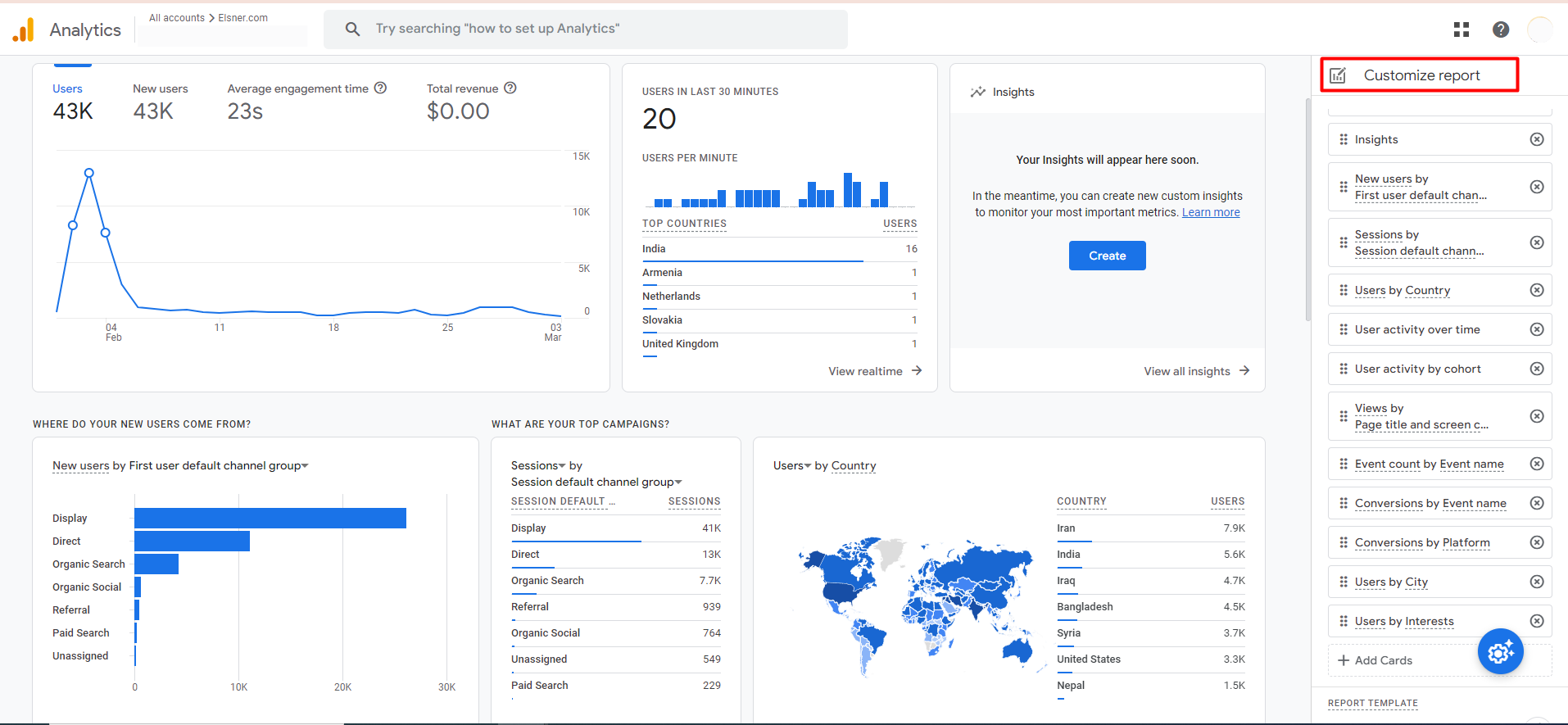 Customize Reports