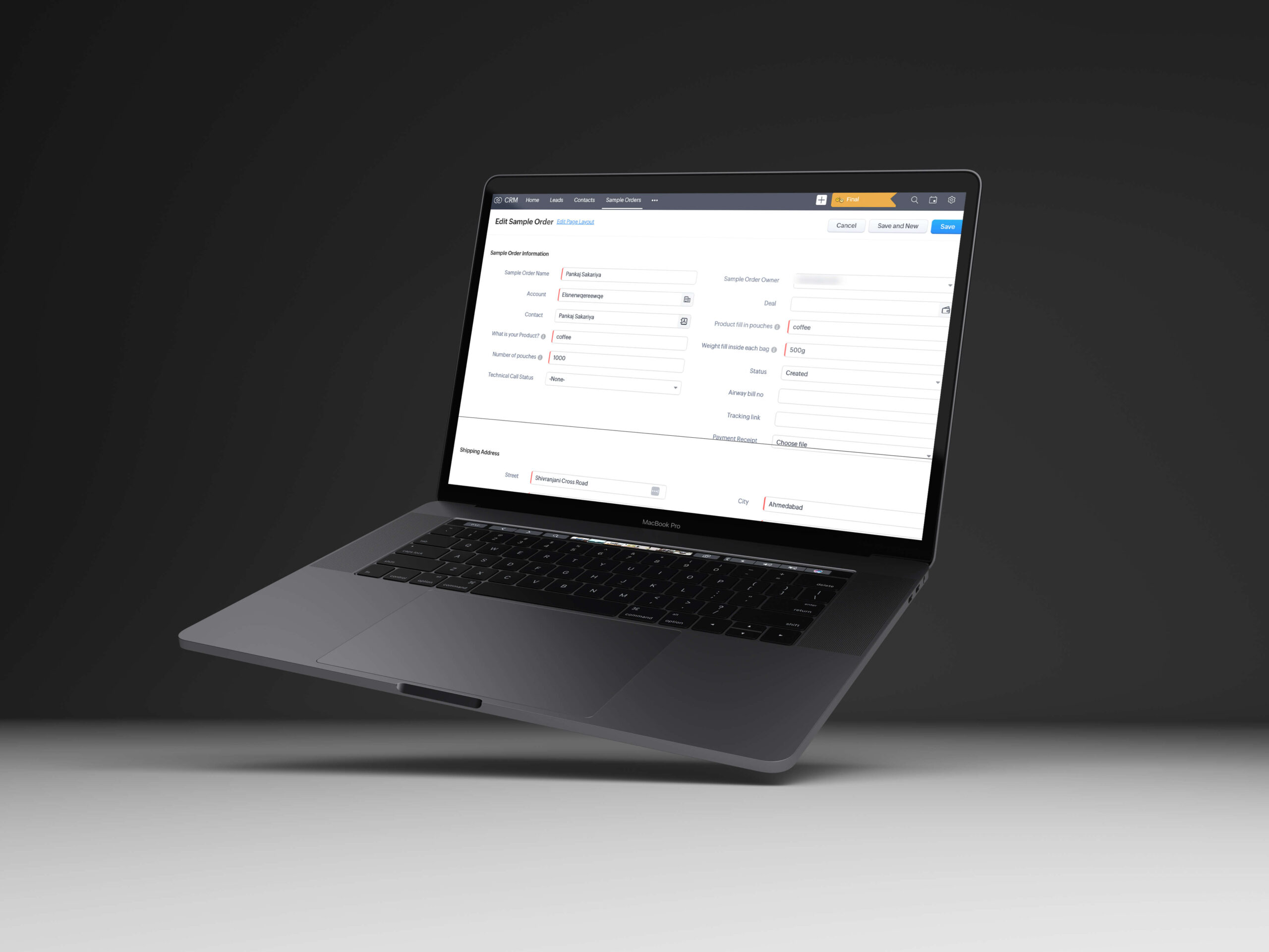 Zoho CRM for Packaging Company developed by Elsner