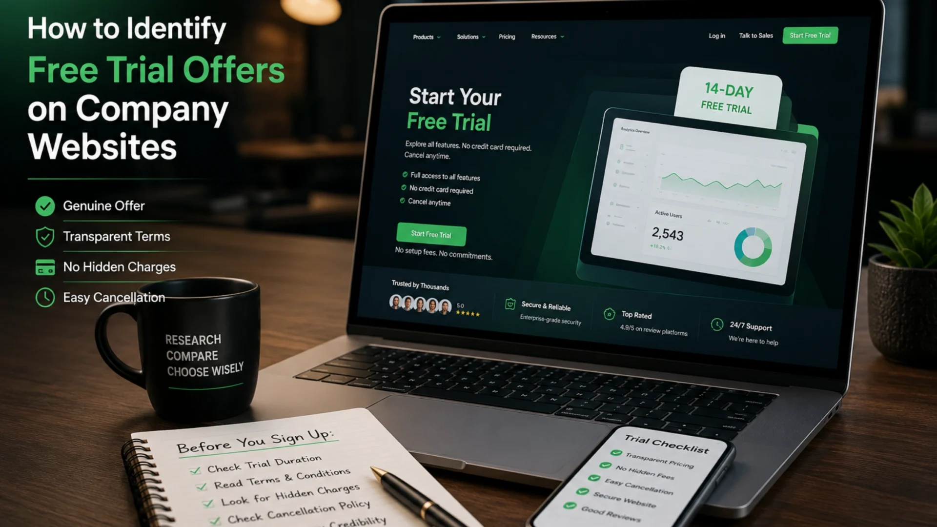 How to Identify Free Trial Offers on Company Websites Before You Sign Up