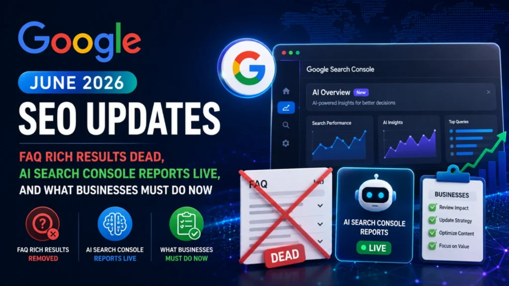Google June 2026 SEO Updates: FAQ Rich Results Dead, AI Reports Live & Next Steps