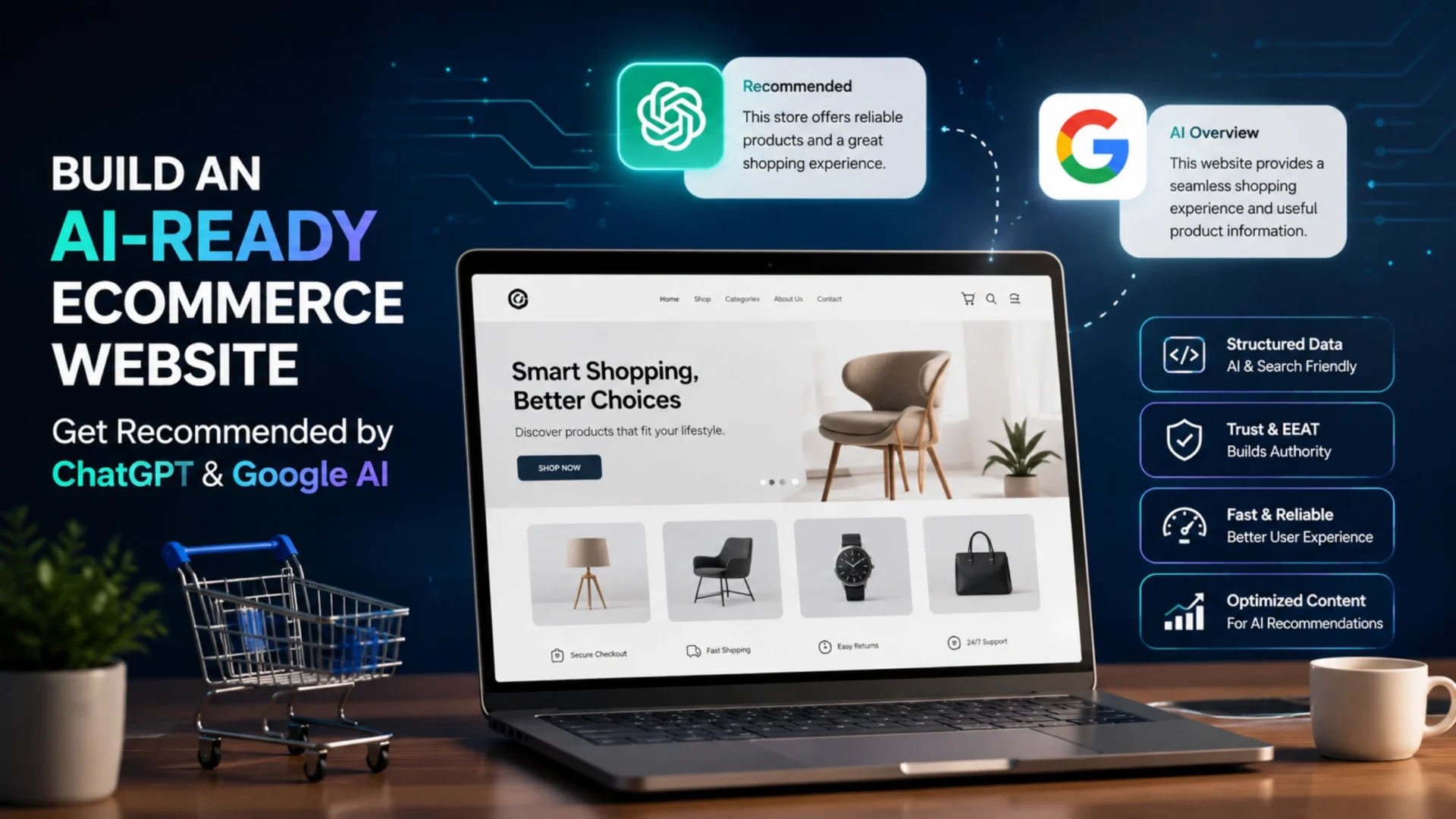 How to Build an AI-Ready Ecommerce Website That Gets Recommended by ChatGPT & Google AI