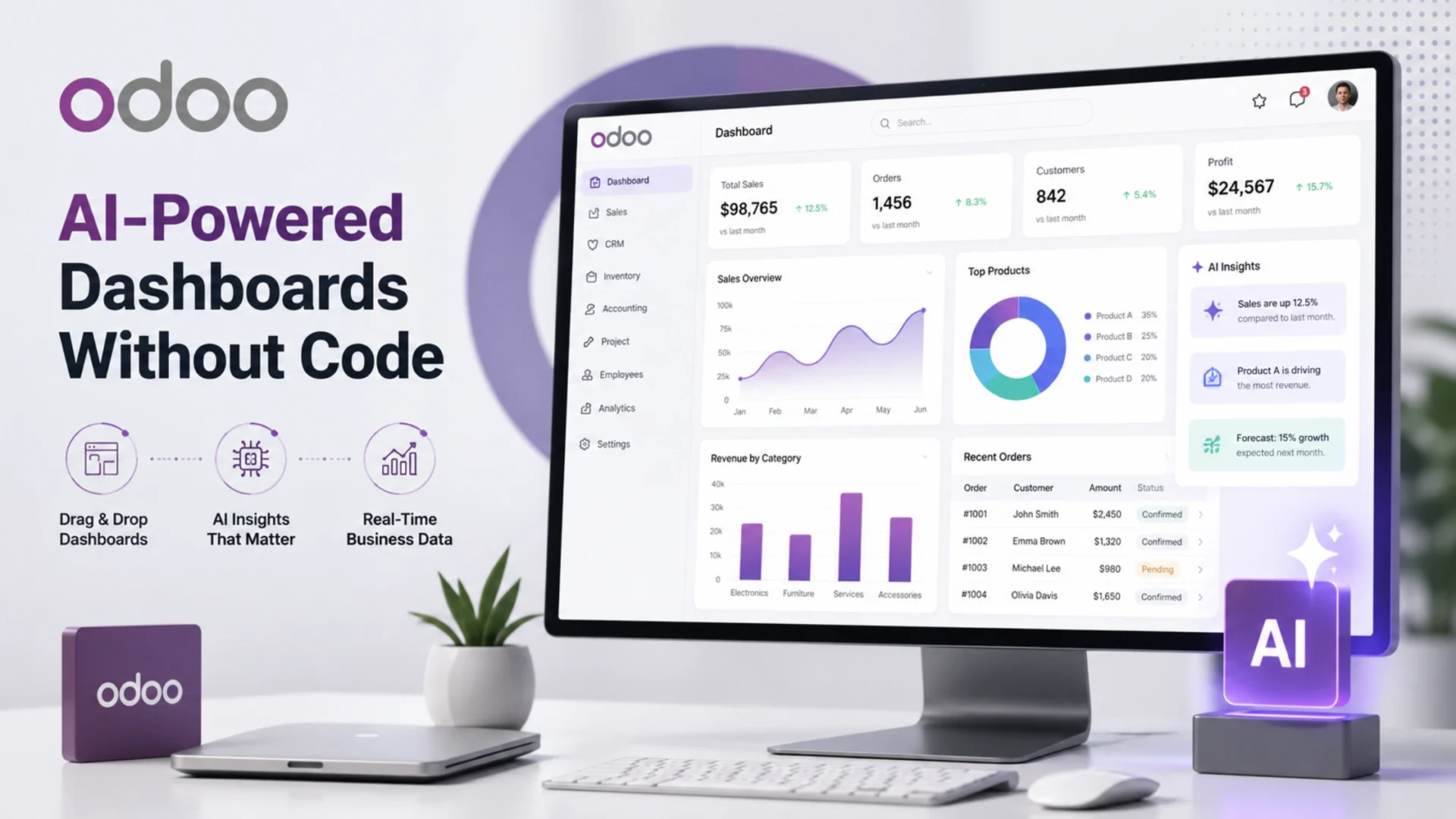 Odoo Dashboard Guide: How to Build AI-Powered Dashboards Without Code