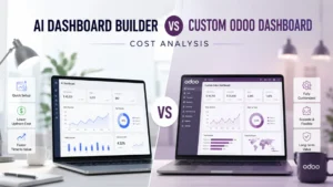 AI Dashboard Builder vs Custom Odoo Dashboard Development: Which Costs Less Long Term?