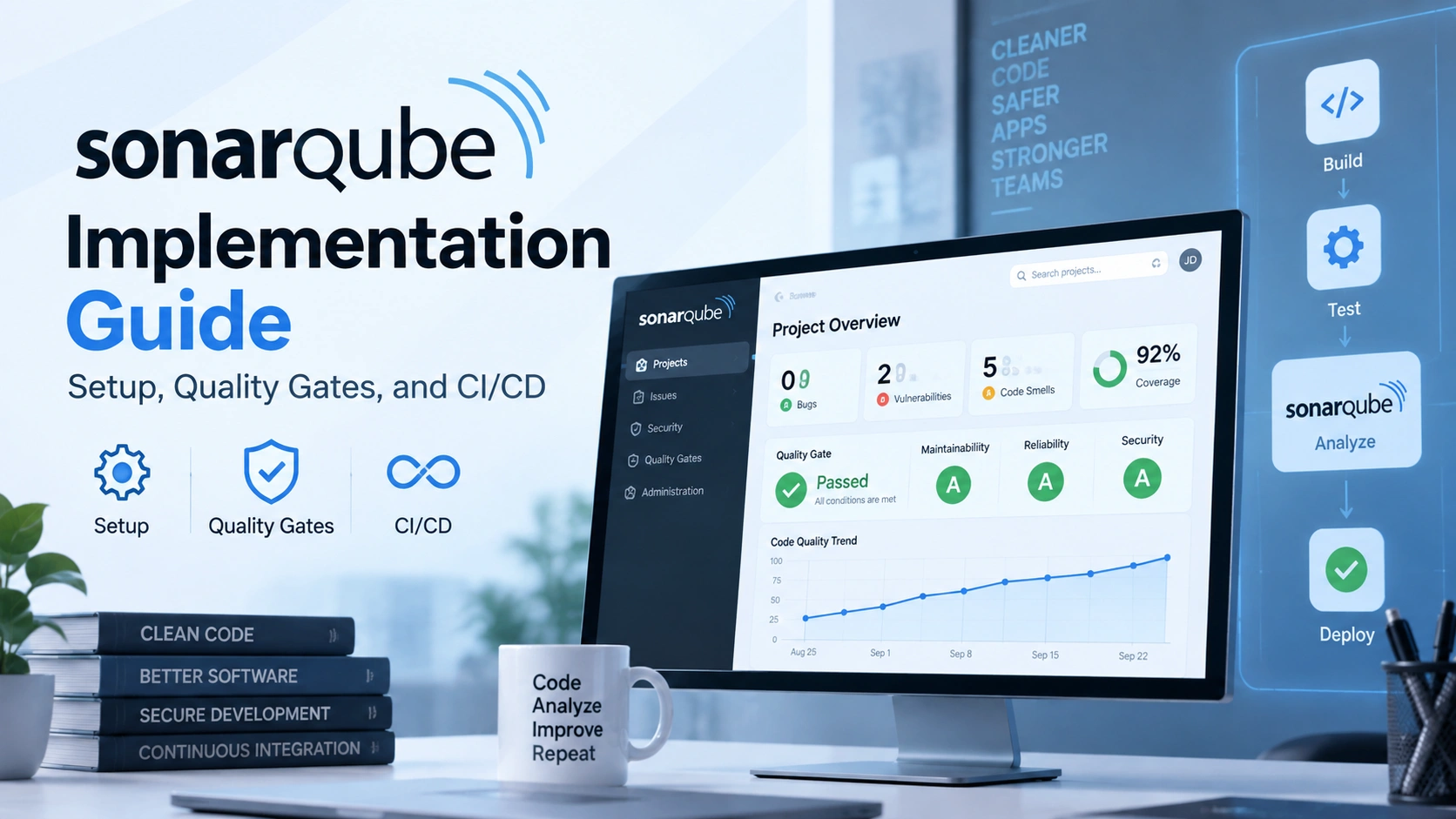 SonarQube Implementation Guide: Setup, Quality Gates, and CI/CD Integration for Engineering Teams